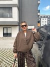 Kahve Dik Yaka Trend Ceket