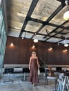 Kahve Straplez Tasarım Elbise
