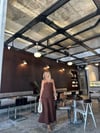 Kahve Straplez Tasarım Elbise