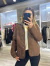 Kahverengi Kapüşonlu Mevsimlik Mont