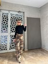 Kamuflaj Palazzo Fit Denim