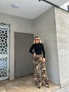 Kamuflaj Palazzo Fit Denim