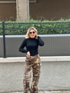 Kamuflaj Palazzo Fit Denim