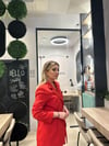 Kırmızı Tasarım Ceketli Takım 
