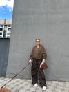 Leopar Şerit Detay Lastikli Pantolon