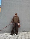 Leopar Şerit Detay Lastikli Pantolon