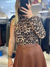 Leopar Tek Kol Bluz
