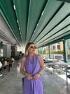 Lila Bağlama Detay Elbise