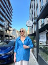 Mavi Oversize Gömlek