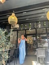 Mavi Yelekli Keten Takım