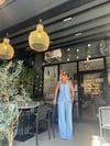 Mavi Yelekli Keten Takım