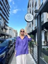 Mor Oversize Gömlek
