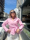 Pembe Bağlamalı Gömlek