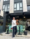 Şerit Detay Bol Paça Pantolon 