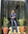Tasarım Kuş Gözü Detaylı Denim Pantolon