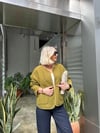 Yeşil Biye Detaylı Kapitone Ceket
