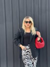 Zımba Detay Siyah Blazer