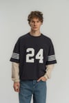 24 Ek Kollu Box Oversize Erkek Sweatshirt