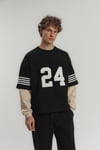 24 Ek Kollu Box Oversize Erkek Sweatshirt