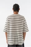 Ajurlu Örme Çizgili Oversize T-shirt