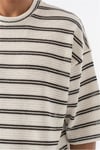Ajurlu Örme Çizgili Oversize T-shirt