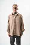 Basic Oversize Keten Gömlek