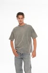 Basic Washed Dikiş Detaylı Oversize T-shirt