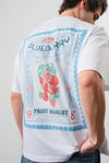 Blueberry Özel Baskı Oversize Tshirt