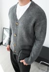 Düğmeli Yün Oversize Hırka
