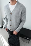 Düğmeli Yün Oversize Hırka