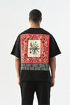Etnik Keten Baskı Detaylı Oversize T-shirt