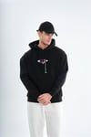 Eye Nakış Detaylı Oversize Hoodie