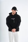 Eye Nakış Detaylı Oversize Hoodie