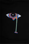 Eye Nakış Detaylı Oversize Hoodie