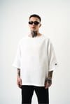 Fakir Kol Müslin Kumaş Oversize T-shirt