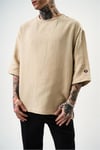Fakir Kol Müslin Kumaş Oversize T-shirt