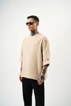 Fakir Kol Müslin Kumaş Oversize T-shirt