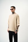 Fakir Kol Müslin Kumaş Oversize T-shirt