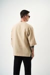 Fakir Kol Müslin Kumaş Oversize T-shirt