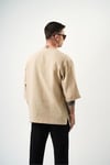 Fakir Kol Müslin Kumaş Oversize T-shirt