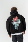 Fleurnoır Kabartma Sırt Baskı Hoodie
