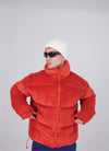 Kadife Oversize Şişme Mont