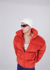Kadife Oversize Şişme Mont