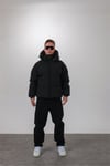 Kapüşonlu Oversize Şişme Mont
