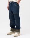 Koyu Laci Paça Kamuflaj Detaylı Baggy Jean