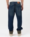 Koyu Laci Paça Kamuflaj Detaylı Baggy Jean