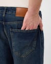 Koyu Laci Paça Kamuflaj Detaylı Baggy Jean