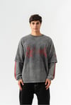 Lost Angels Çift Kol Yıkamalı Sweatshirt