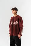Lost Angels Çift Kol Yıkamalı Sweatshirt