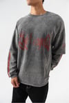 Lost Angels Çift Kol Yıkamalı Sweatshirt